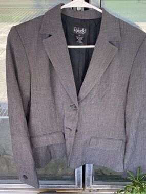 Rafaella Women's Gray Single-Breasted Blazer